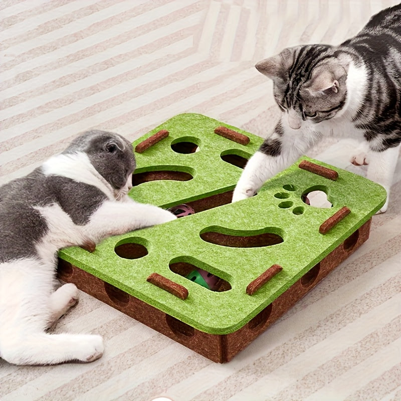 Cat Felt Puzzle Toy With Balls