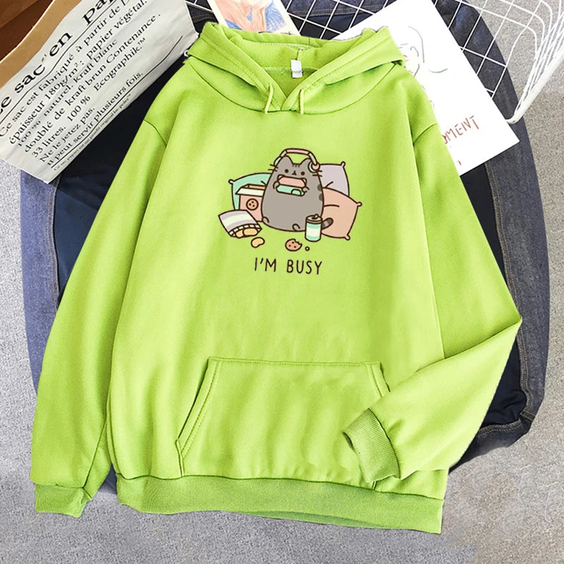 Women's I'm Busy Cat Hoodie