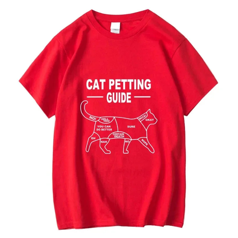 Men's T-shirt Cat Petting Guide