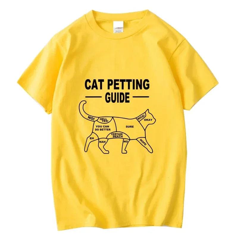 Men's T-shirt Cat Petting Guide