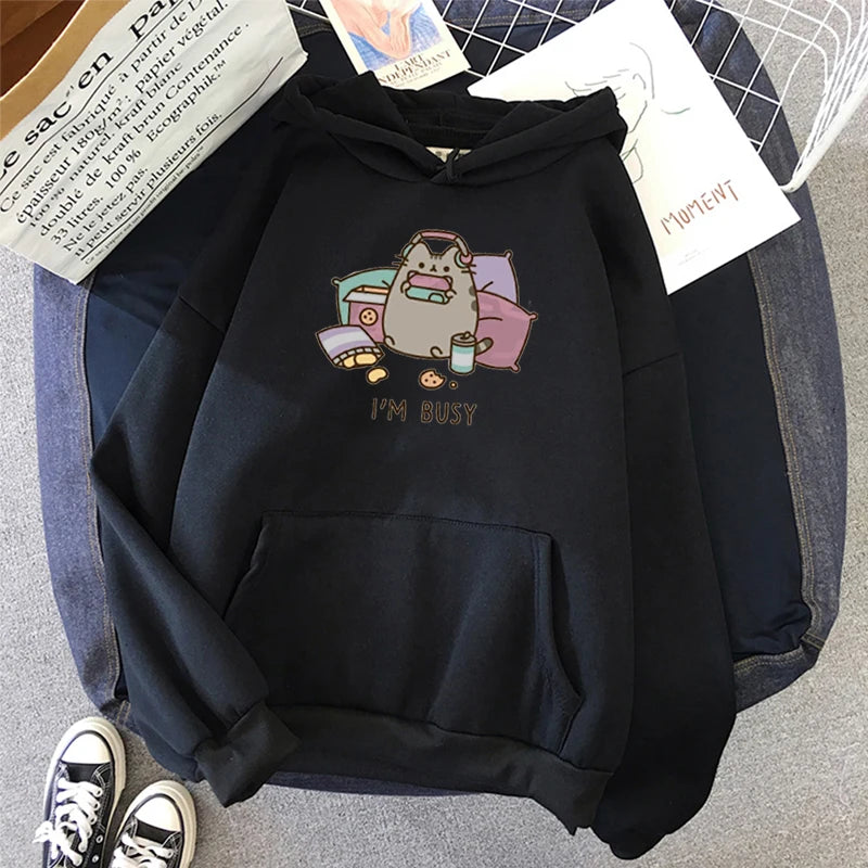 Women's I'm Busy Cat Hoodie