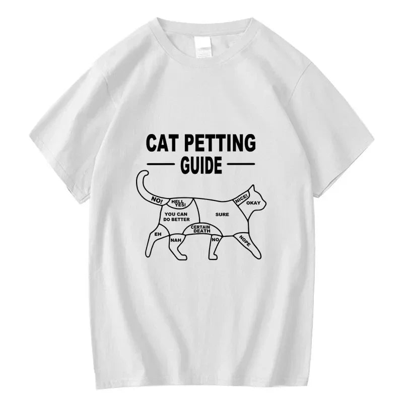 Men's T-shirt Cat Petting Guide