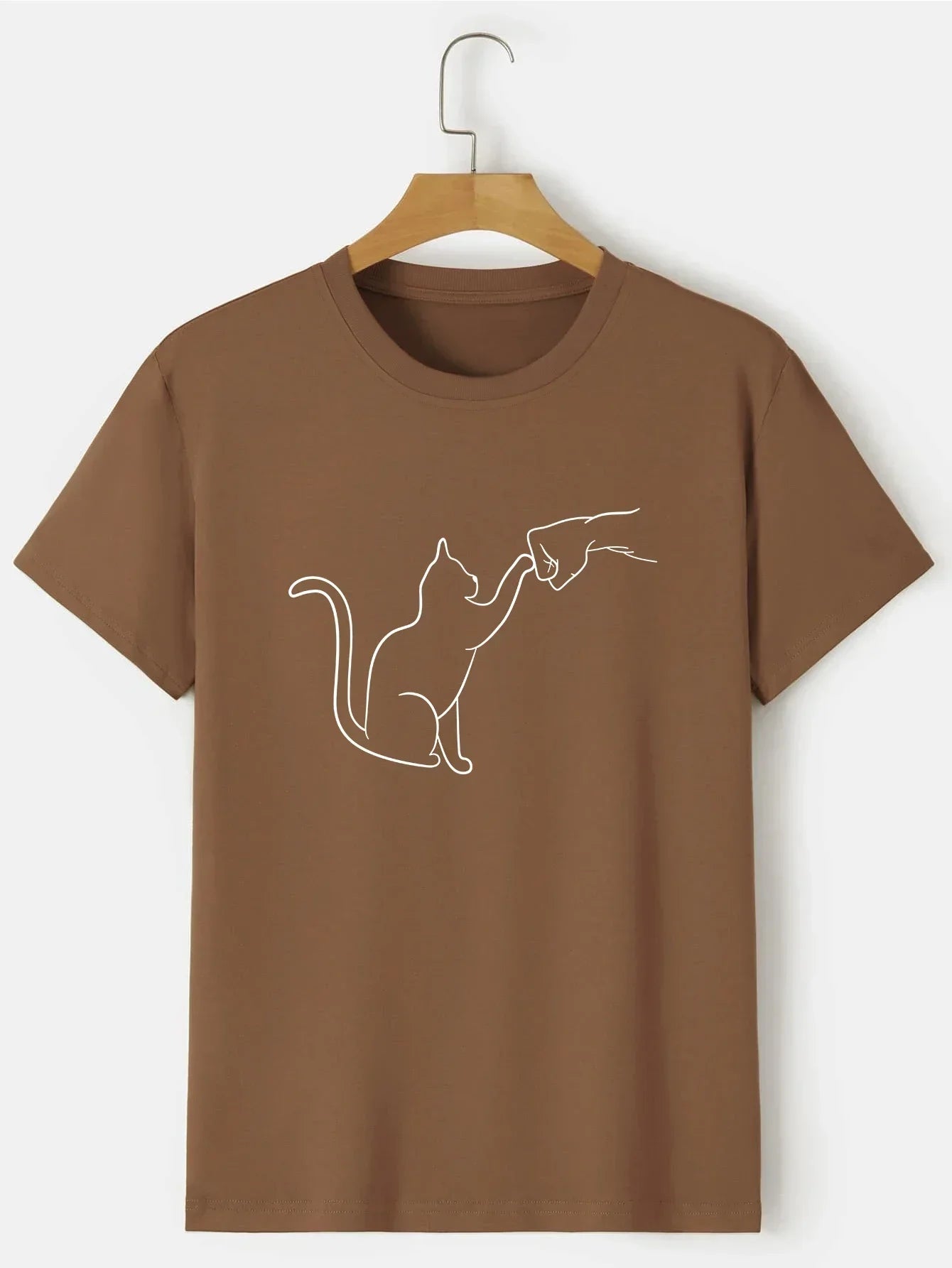 Men Cat Print T-Shirt