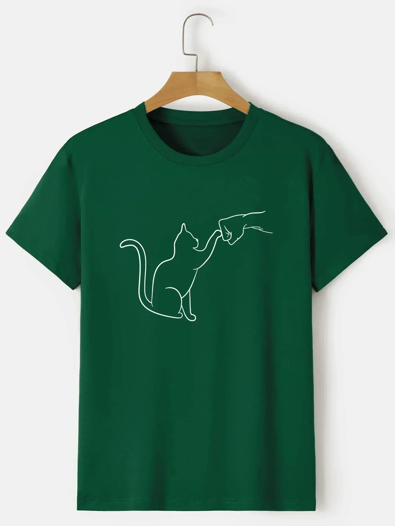 Men Cat Print T-Shirt