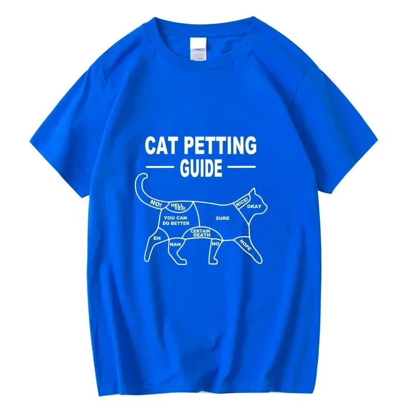 Men's T-shirt Cat Petting Guide
