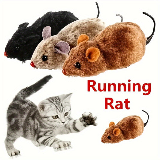 Interactive Plush Mouse Cat Toy