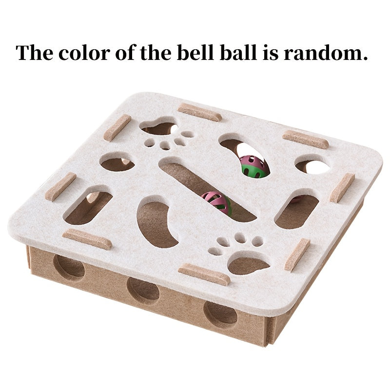 Cat Felt Puzzle Toy With Balls