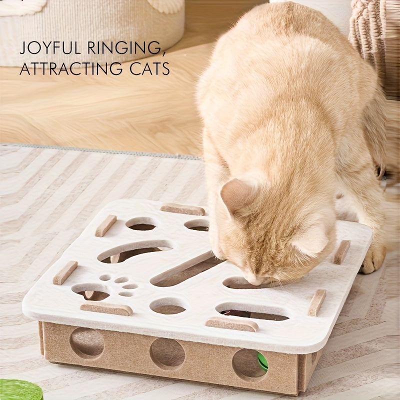 Cat Felt Puzzle Toy With Balls
