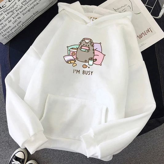 Women's I'm Busy Cat Hoodie