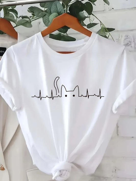 Women's Cute Cat T-Shirt