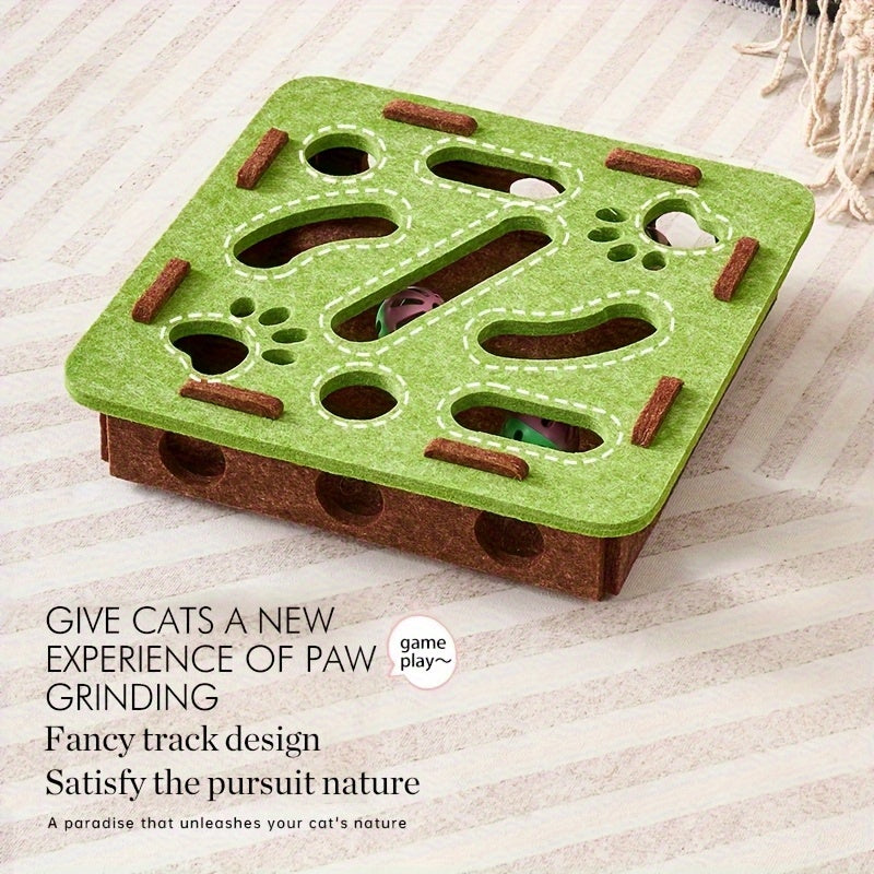 Cat Felt Puzzle Toy With Balls